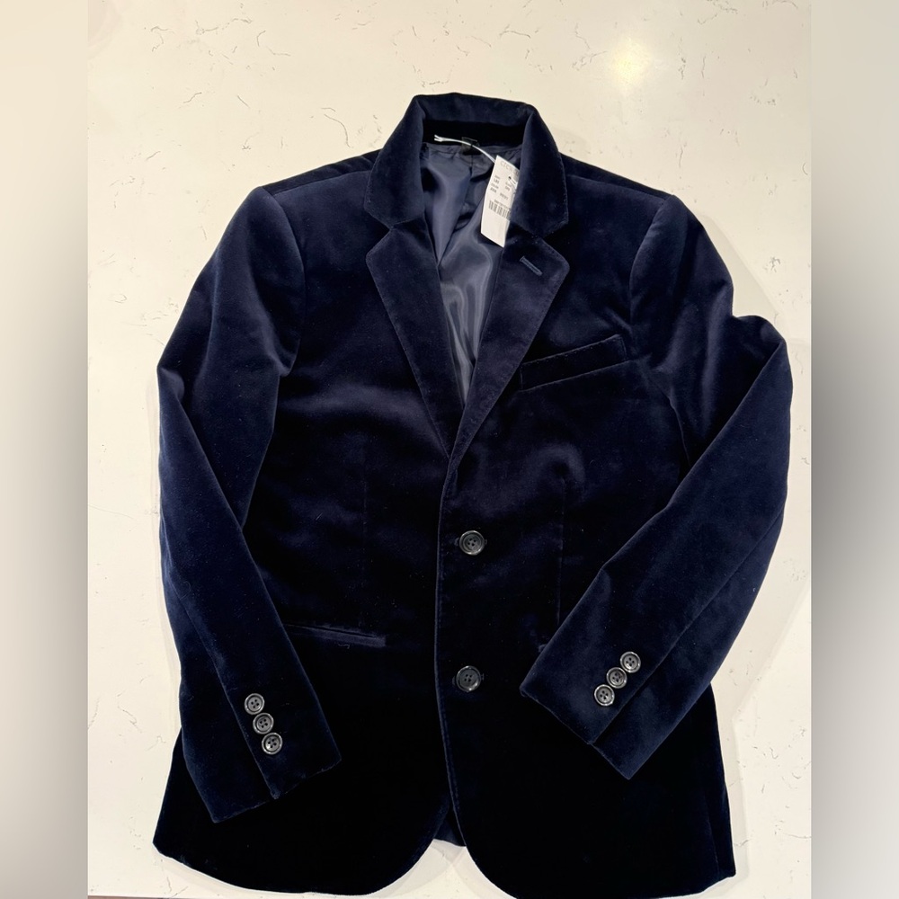 Crewcuts Midnight Blue Velvet Jacket